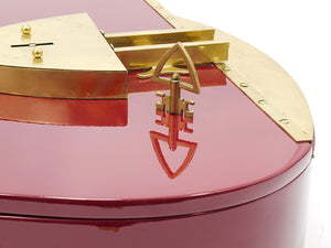 Aldo Tura Style Padlock Spirits Dry Home Bar Cabinet, Italy, 1970s