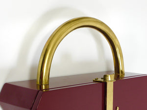 Aldo Tura Style Padlock Spirits Dry Home Bar Cabinet, Italy, 1970s