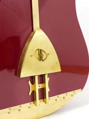 Aldo Tura Style Padlock Spirits Dry Home Bar Cabinet, Italy, 1970s