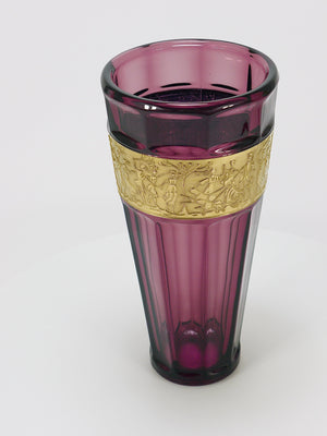 Vase en cristal améthyste Art déco Ludwig Moser, série Fipop, Karlsbad, années 1920
