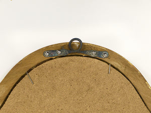 Chelini Firenze Curved Gilt Wood Mid-Century Wall Mirror, Italy, 1950s