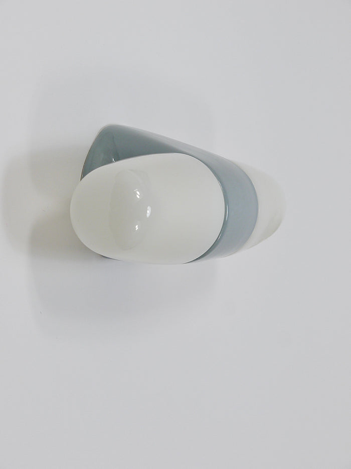 Wilhelm Wagenfeld Gray Bauhaus Sconce Double Wall Light by Linder Germany, 1950