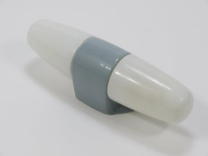 Graue Bauhaus-Wandleuchte mit Doppelfassung von Wilhelm Wagenfeld für Linder Germany, 1950