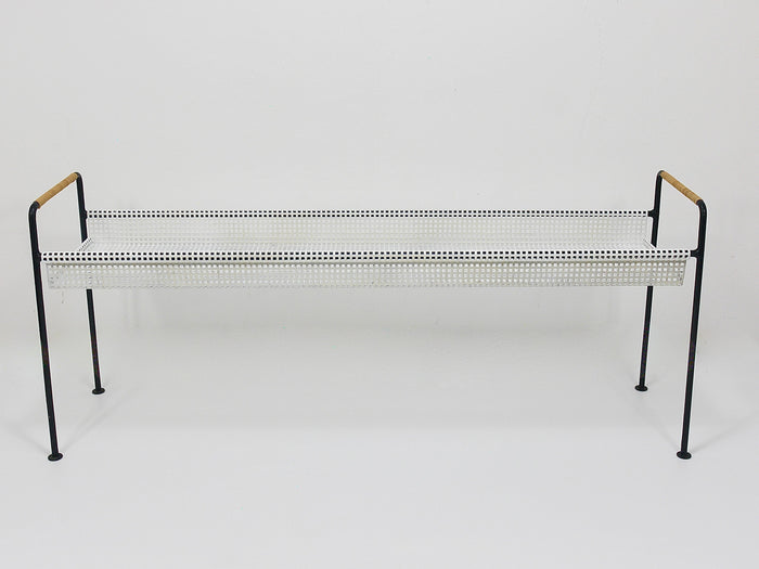 Carl Aubock Jardiniere, Plants Table or Bench, Flower Trough, Iron & Wicker