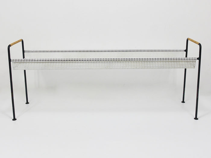 Carl Aubock Jardiniere, Plants Table or Bench, Flower Trough, Iron & Wicker