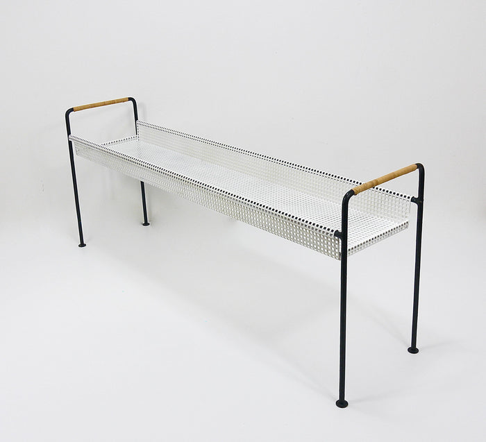 Carl Aubock Jardiniere, Plants Table or Bench, Flower Trough, Iron & Wicker