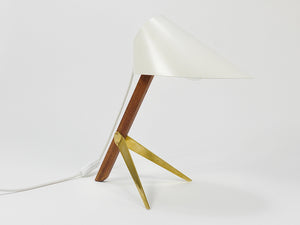 Deux lampes de table Mid-Century J.T. Kalmar Vienna « Billy TL » blanches, Autriche