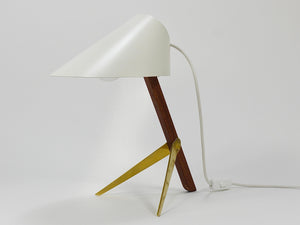 Deux lampes de table Mid-Century J.T. Kalmar Vienna « Billy TL » blanches, Autriche