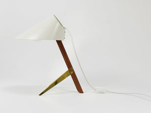 Deux lampes de table Mid-Century J.T. Kalmar Vienna « Billy TL » blanches, Autriche
