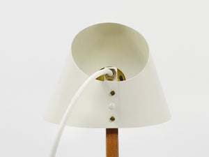 Deux lampes de table Mid-Century J.T. Kalmar Vienna « Billy TL » blanches, Autriche