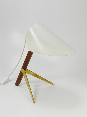 Deux lampes de table Mid-Century J.T. Kalmar Vienna « Billy TL » blanches, Autriche