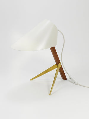 Deux lampes de table Mid-Century J.T. Kalmar Vienna « Billy TL » blanches, Autriche
