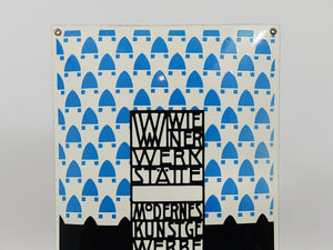 Plaque publicitaire émaillée Art nouveau Josef Hoffmann Wiener Werkstätte, Vienne