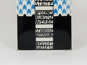 Plaque publicitaire émaillée Art nouveau Josef Hoffmann Wiener Werkstätte, Vienne