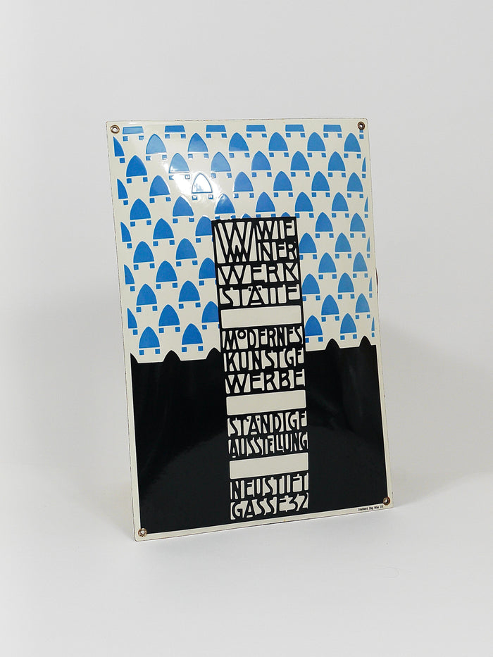 Josef Hoffmann Wiener Werkstätte Vienna Art Nouveau Enamel Advertising Sign