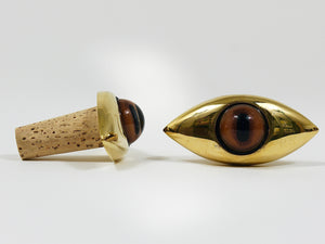 Tappo per bottiglia «Eye» #4538 di Carl Auböck, fatto a mano, sughero e ottone, Austria