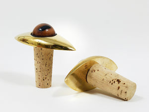 Tappo per bottiglia «Eye» #4538 di Carl Auböck, fatto a mano, sughero e ottone, Austria