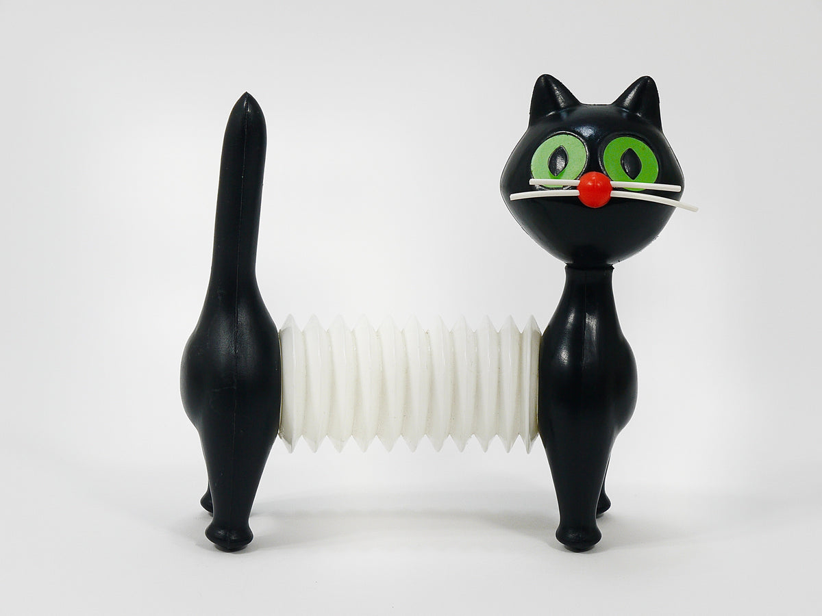 Chat couineur en accordéon « Tomcat » par Libuse Niklova pour Fatra, Tchécoslovaquie, années 1960