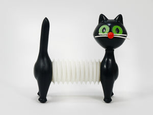 Chat couineur en accordéon « Tomcat » par Libuse Niklova pour Fatra, Tchécoslovaquie, années 1960