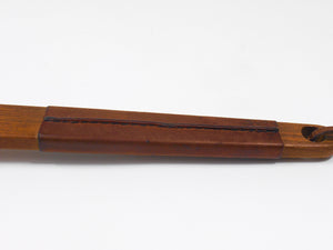 Spazzola per abiti Carl Aubock in noce e pelle, Mid-Century, Austria