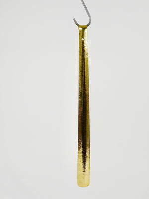 Exquisite Hammer-Blown Solid Brass Shoehorn, Handmade in Austria