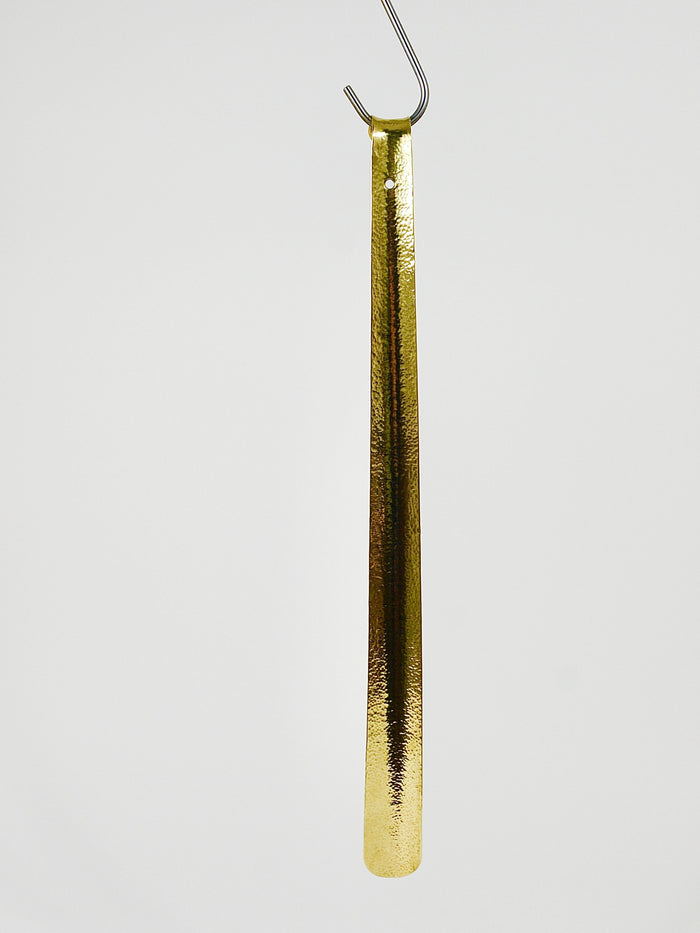 Exquisite Hammer-Blown Solid Brass Shoehorn, Handmade in Austria