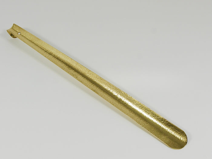 Exquisite Hammer-Blown Solid Brass Shoehorn, Handmade in Austria