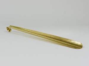 Exquisite Hammer-Blown Solid Brass Shoehorn, Handmade in Austria