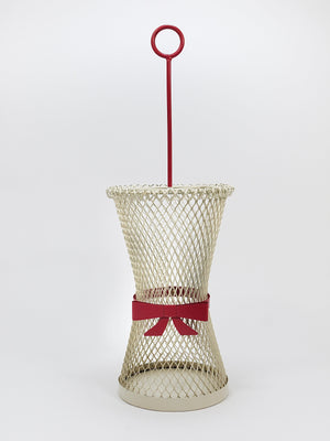 Schirmständer mit Schleife im Stil von Mathieu Matégot, Mid-Century, Metall, Frankreich, 1950er-Jahre