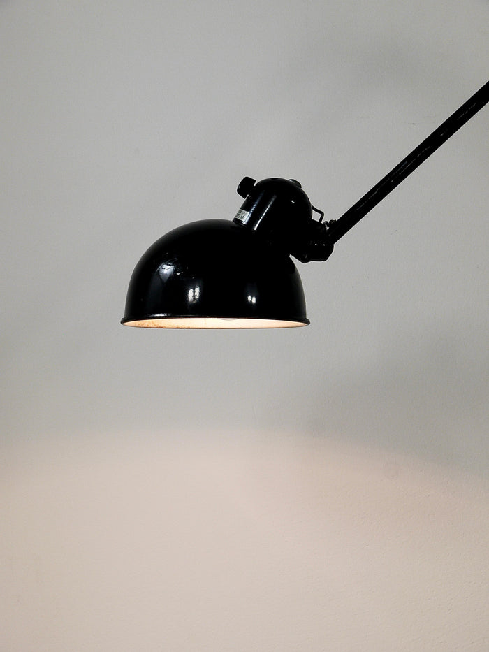 Christian Dell Bauhaus Industrial Table Clamp Wall Lamp, Koranda Austria, 1930s