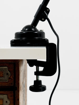 Christian Dell Bauhaus Industrial Table Clamp Wall Lamp, Koranda Austria, 1930s