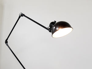 Christian Dell Bauhaus Industrial Table Clamp Wall Lamp, Koranda Austria, 1930s
