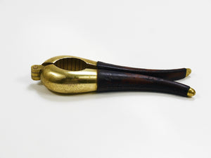 Carl Aubock Vienna Signed Vintage Brass & Leather Nutcracker, Austria, 1950s