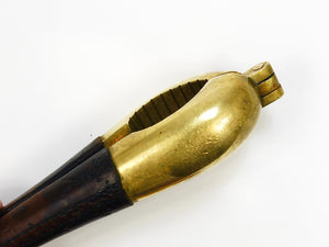 Carl Aubock Vienna Signed Vintage Brass & Leather Nutcracker, Austria, 1950s