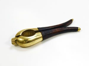 Carl Aubock Vienna Signed Vintage Brass & Leather Nutcracker, Austria, 1950s