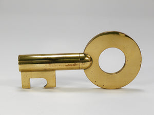 Llave Modern Key grande de latón de Carl Auböck, sacacorchos y abrebotellas, Austria, años 50