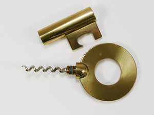 Llave Modern Key grande de latón de Carl Auböck, sacacorchos y abrebotellas, Austria, años 50