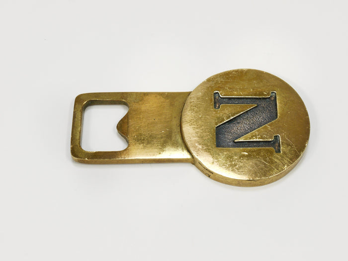 Carl Auböck Letter „N" Initials Brass Bottle Opener #4919, Vienna, 1960s
