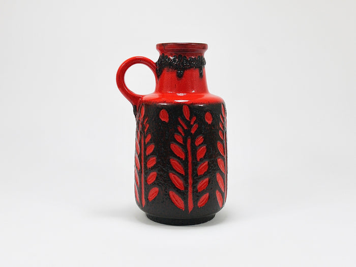Tall Fat Lava Art Pottery Floor Vase by Scheurich, Western Germany, 1970s