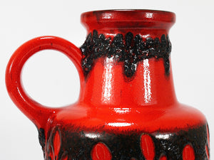 Grand vase de sol en céramique Fat Lava par Scheurich, Western Germany, années 1970