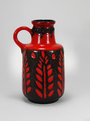 Grand vase de sol en céramique Fat Lava par Scheurich, Western Germany, années 1970