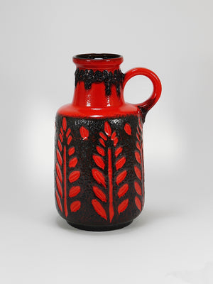Grand vase de sol en céramique Fat Lava par Scheurich, Western Germany, années 1970