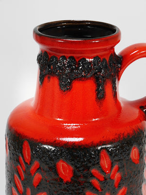 Grand vase de sol en céramique Fat Lava par Scheurich, Western Germany, années 1970