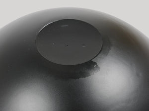 Riedel x Mesa Design Large Black Centerpiece Glass Bowl, Post-Modern Italy, 1980