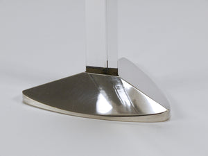 Bougeoir postmoderne en argent et cristal Riedel x Mesa, Italie, 1980