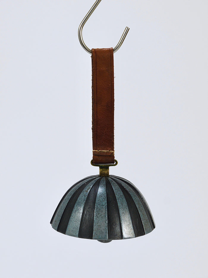 Carl Aubock Vintage Zebra Dinner Bell #3604, Paperweight, Vienna, 1950s