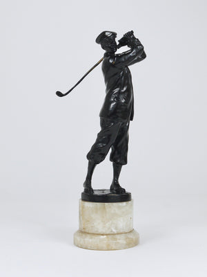 1920s Golf Player Harry Vardon Bronze Statue, Richard Thuss, Argentor Vienna