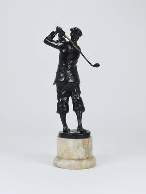 1920s Golf Player Harry Vardon Bronze Statue, Richard Thuss, Argentor Vienna