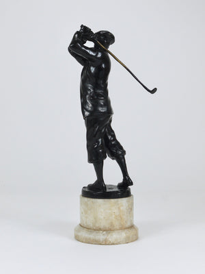 1920s Golf Player Harry Vardon Bronze Statue, Richard Thuss, Argentor Vienna