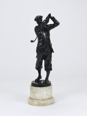 1920s Golf Player Harry Vardon Bronze Statue, Richard Thuss, Argentor Vienna